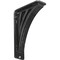 Ekena Millwork Nevio Wrought Iron Bracket, (Triple center brace), Powder Coated Black 2"W x 5 1/2"D x 8"H BKTM02X05X08TNE - alternate 1